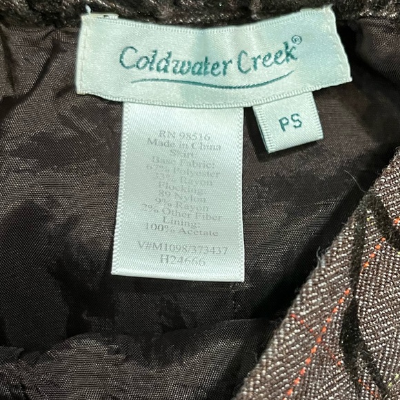 🤎 Coldwater Creek Skirt | Size PS | Brown | Velvety Floral Detail | Flawed Hem - Picture 9 of 9
